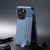 Zipper Cards Wallet Leather Phone Case for iPhone 14 Plus 13 12 Mini 11 Pro Max X XS XR 8 7 6 6S SE 2020 Purse Card Holder Cover,Blue,for iPhone SE 2020