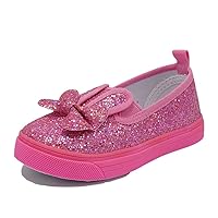 Girl's Flat Sneaker Kids Slip On Glitter Casual Oxford Outdoor Shoes