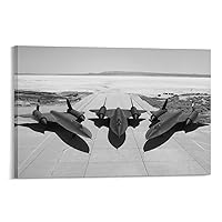 SR-71 Blackbird Reconnaissance Aircraft Military Aircraft Vintage Black And White Picture US Air For Wall Art Paintings Canvas Wall Decor Home Decor Living Room Decor Aesthetic 20x30inch(50x75cm) Fr