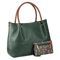 KITATU Handbags for Women Purses Vegan Leather Satchels Top-Handle Tote Shoulder Bags Designer Crossbody Bag Set 2pcs