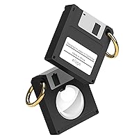 elago Floppy Disk Case Compatible with Apple AirTag, Drop Protection Keychain (Track Keys, Purses)