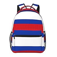 Russian Flag print Lightweight Bookbag Casual Laptop Backpack for Men Women College backpack