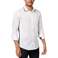 Alfani Men's Regular Fit Menlo Contrast Stretch Shirt