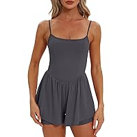 Jumpsuits For Women, Trendy 2024 Camisoles One Piece Short Running Workout Athletic Rompers Summer Overalls, S, Xxl