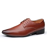 Men's Suede Oxford Pull Tap Lace Up Style Pointed Toe Shoes Anti Skid Formal
