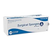 Dynarex Surgical Gauze Sponges- Absorbent Cotton Fabric With Folded Edges - Soft, Durable, Non-Sterile Dressing - 2x2