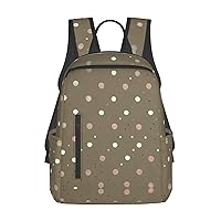 Polka Dot print Lightweight Laptop Backpack Travel Daypack Bookbag for Women Men for Travel Work