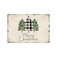 Large Placemats Oxford Fabric Place Mats Washable Christmas Tree Snowman Gnome Merry Christmas Pimpernel 30x45 Cm Wipeable Placemats Set of 6 Heat Resistant Stain Resistant Easy to Clean