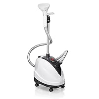 Hamilton Beach Full-Size Garment and Fabric Steamer for Clothes, Large 2.5L Tank for 90 Min. of Continuous Steaming, White (11552)