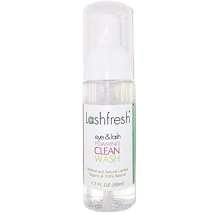 Lashfresh Foaming Clean Wash for Eyelash Extensions and Natural Lashes 50ml, Organic & 100% Natural. Sensitive formula.