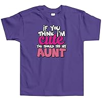 Threadrock Little Girls' If You Think I'm Cute You Should See My Aunt T-Shirt