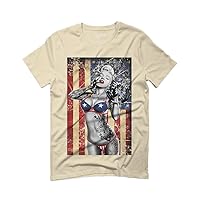 Marilyn Monroe Patriotic 4th of July American Flag Cool Graphic Hipster USA Stripes Summer for Men T Shirt