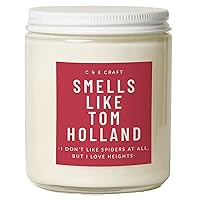 Smells Like Tom Holland Scented Candle – Iced Vanilla Woods Candle – Gift for Her, Girlfriend Gift, Prayer Candle, Celebrity Candle Gift