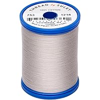 Sulky Cotton and Steel 50wt 660 yds Thread, Silver Gray