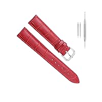 Alligator Embossed Leather Watch Bands, Soft Crocodile Pattern Leather Watch Straps Quick Release ReplacEment Classic Leather Watch bands for Men and Women Waterproof 16/18/20/22mm