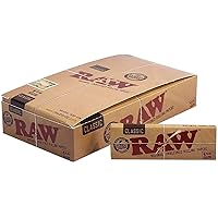 Raw Unrefined Classic 1.25 1 1/4 Size Cigarette Rolling Papers Full Box of 24 Pack