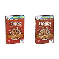 Cheerios Hearty Nut Medley Breakfast Cereal, Maple Cinnamon Flavored, Made With Whole Grain, Family Size, 20 oz (Pack of 2)