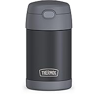 THERMOS FUNTAINER 16 Ounce Stainless Steel Vacuum Insulated Food Jar with Spoon, Matte Charcoal