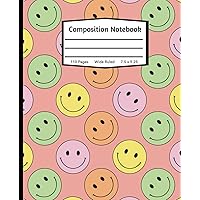 Composition Notebook: Aesthetic Cute Colorful Writing Exercise Book For Preteens: Write Your notes, Ideas, Ink, and Imagination,wide ruled, 110 Pages, ... Stocking Stuffers, School, Party Bag items