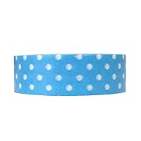 Wrapables Colorful Patterns Washi Masking Tape, Baby Blue Dots
