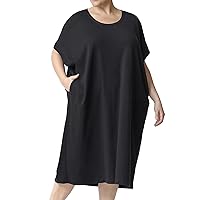 HUE Women's Short Sleeve T-Shirt Lounge Dress