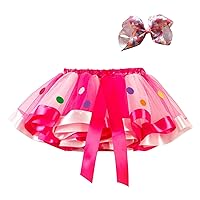 Vacation Dresses For Baby Sexy Spring 2024 Faldas niñas pequeñas vestido linda princesa red estrellas falda multicolor faldas arco iris fiesta fluidas PL2-Pink S