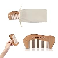 Wooden Labor Comb Birthing Comb for Labor Pain Relief, Encouragement Gift for Pregnant Women, Labor and Delivery Comb for Pregnancy Pain Relief (with Cloth Bag)