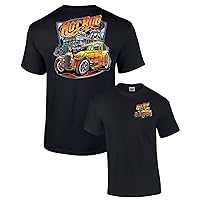 Hot Rod Diner Muscle Car Adult Tee Shirt Black
