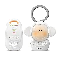 VTech DM1411 Audio Baby Monitor & Portable Soother Dual-Unit Rechargeable Battery, Long Range, Soft-Glow Night Light, Soothing Sounds & Lullabies, Digital Wireless Transmission, Sound Indicator