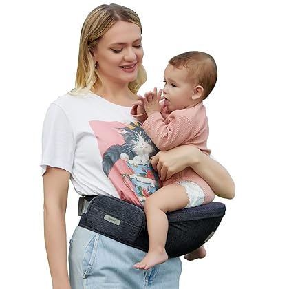 Baby Hip Seat Carrier,Baby Waist Seat with Adjustable Strap and Pocket,Baby Carrier Waist Stool Convinient Baby Front Carrier for 3-36 Month Baby