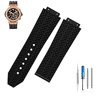 Big Bang Rubber 25mm Silicone Watch Bands Replacement Fit for Hublot 19mm*25mm*22mm Big Bang Watch Strap Wirstband(without metal buckle) For Men and Women