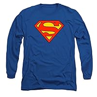 Popfunk Classic Superman Classic Logo Long Sleeve T Shirt & Stickers