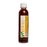 All-Natural Neem Oil, Premium Cold-Pressed Neem Oil for Skin, Enriched with Vitamin E & Antioxidants for All Skin Types, Moisturizing & Nourishing Neem Oil for Hair, (8.45 fl oz)