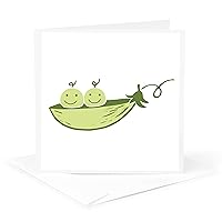 Greeting Card - Picture of Two peas in a pod on a White Background - Xander Inspirational Quotes