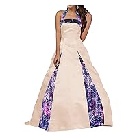 Stiching Ball Prom Quinceanera Dresses Camo Wedding Reception Gowns Long