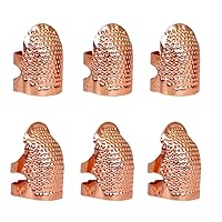 Sewing Thimble, Finger Thimble, Long Lasting Adjustable Finger Metal Shield Protector, Durable Lightweight Colorful Metal Thimble, for Hand Sewing, Needlework and Embroidery (Color : Gold)