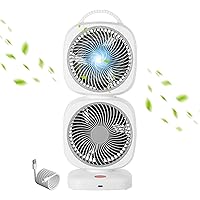 Table Top Fans | Dual Head Tower Fan Portable Desk Fan | 5 Speed Settings, Home Tower Fan With 350 Degrees Oscillation For Small Room, Bedside