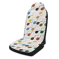 Colorful Sperm Car Seat Covers Comfortable Car Seat Protector Interior for Fit Most Automotive 1PCS