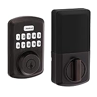 Kwikset Powerbolt 250 10-Button Keypad Venetian Bronze Transitional Electronic Deadbolt Door Lock, Featuring Convenient Keyless Entry, Customizable User Codes and Auto Locking