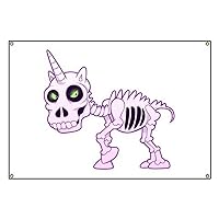 Banner Pink Unicorn Skeleton