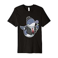 Whale Groom Flower Wedding Premium T-Shirt