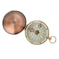 Compass Portable Classic Vintage Retro Pocket Style Metal Copper Flip Cover Compass for Camping Hiking Boating