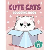Cute Cats Coloring Book for Kids Ages 4-8: Funny Kittens Coloring Pages for Girls and Boys Who Love Animals
