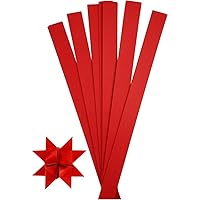 20718 100-Piece Paper Star Strips, Red