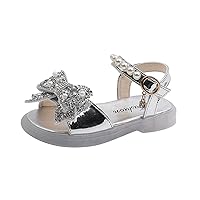 Cute High Heels for Girls Popular Summer Comfortable Shiny Soft Bottom Bow Princess Children Kid Sandals for Girls