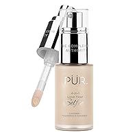 PÜR Beauty 4-in-1 Love Your Selfie Longwear Foundation & Concealer Full Coverage Liquid Foundation, Hydrating Formula, Cruelty Free