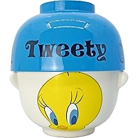 Sunart SAN3842 Looney Tunes Tweety Soup Bowl and Rice Bowl Set, Mini, Approx. 6.8 fl oz (200 ml), Made in Japan