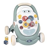 Smoby Little Baby Walker Detachable Activity Play Board – Baby’s First Doll Pushchair Toy – Grows with The Child from Activity Board to Walker with Fun Colours, Actions and Sound