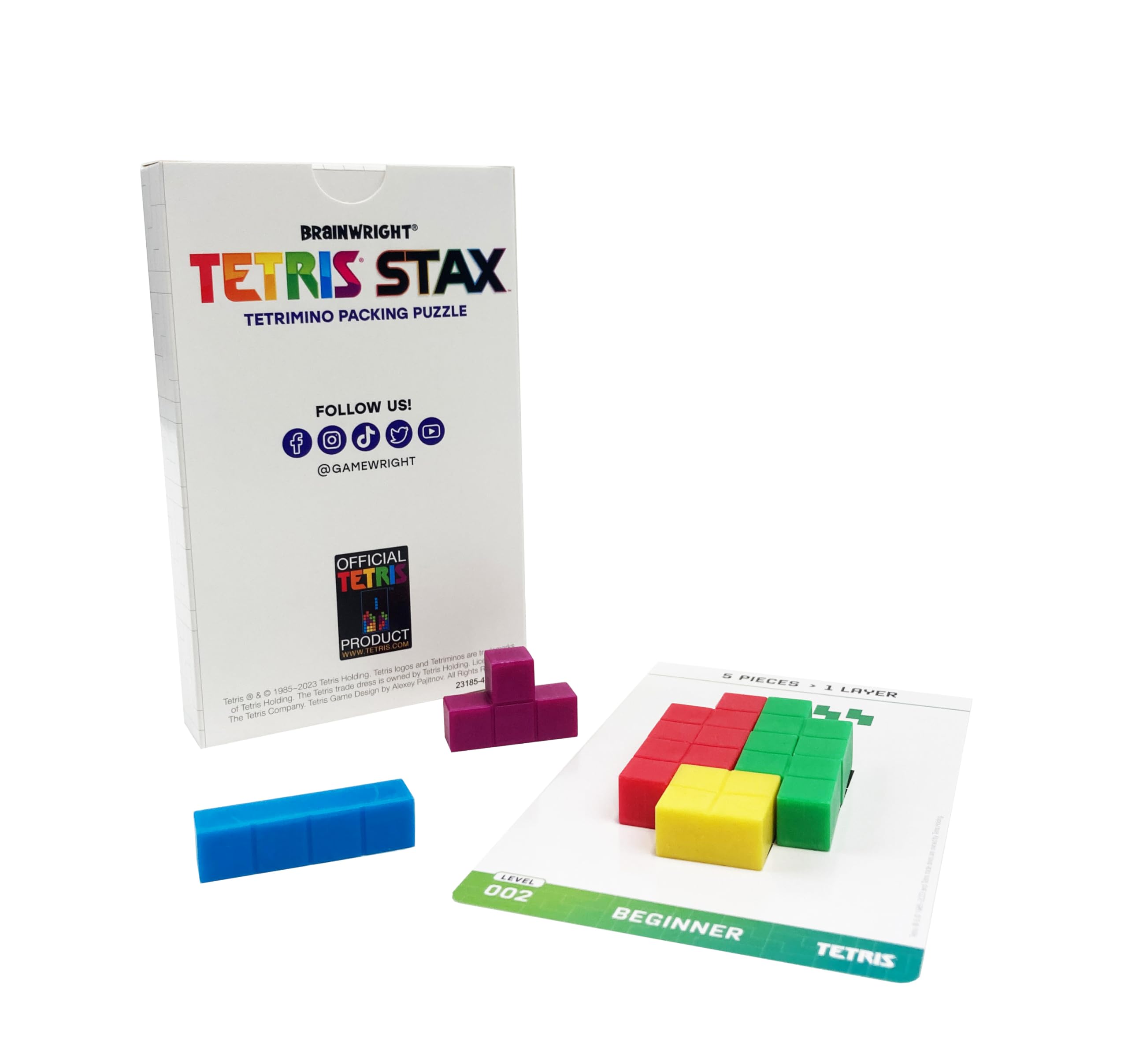 Brainwright - Tetris STAX - Tetrimono Packing Puzzle - 48 Pieces