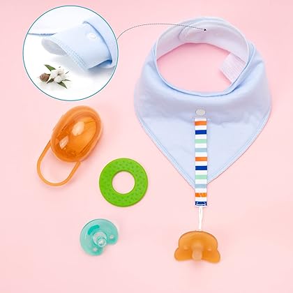 HIYYUE Baby Bibs 6 Pack Soft and Absorbent Baby Unisex Bandana Drool Bibs for Boys Girls Multifunctional 2 in 1 bibs.